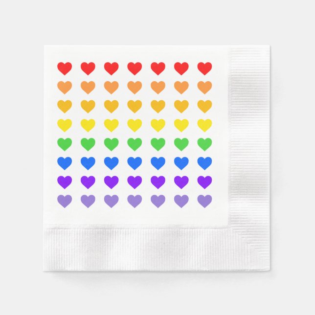 Guardanapo De Papel Rainbow Hearkins (Frente)