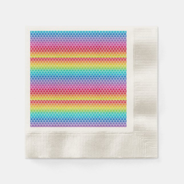 Guardanapo De Papel Rainbow Mermaid Paper Napkin (Frente)