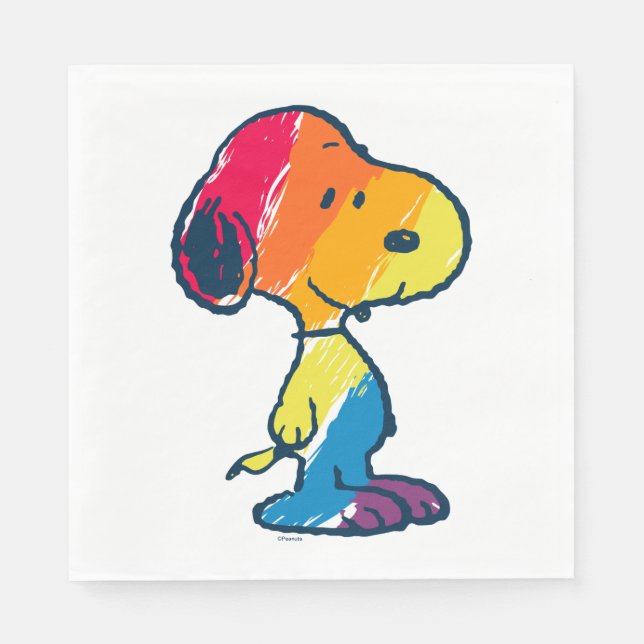 Guardanapo De Papel Rainbow Snoopy (Frente)