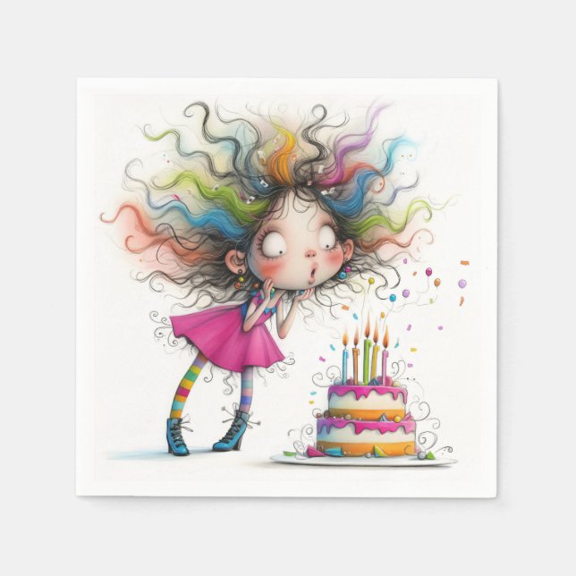 Guardanapo De Papel Rainbow Sonha Bliss de Aniversário (Frente)