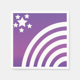 Guardanapo De Papel Rainbow Stripes Stars Unicorn Party