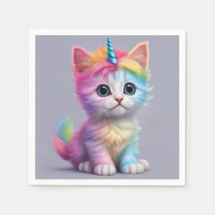 Guardanapo De Papel Rainbow Unicorn Kitten