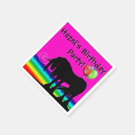 Guardanapo De Papel Rainbow Unicorn Party