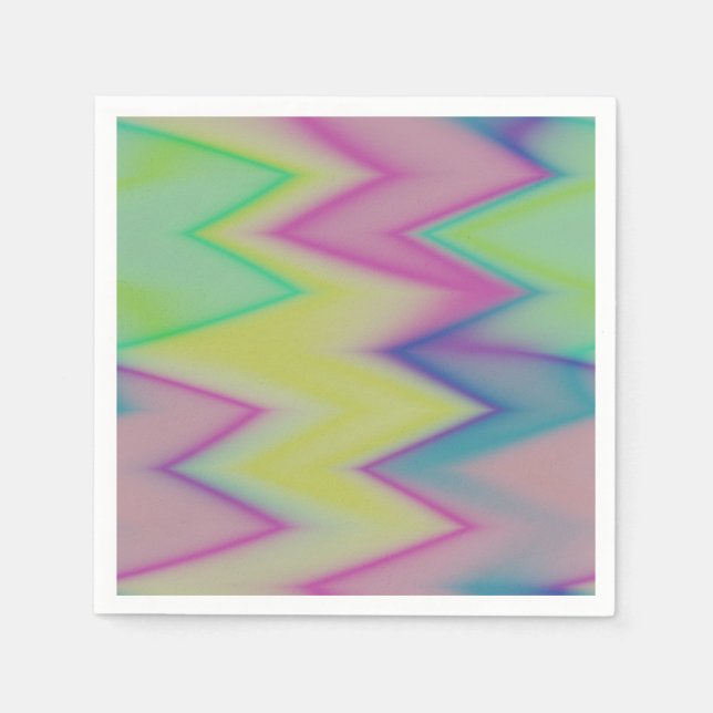 Guardanapo De Papel Rainbow Zigzags (Frente)