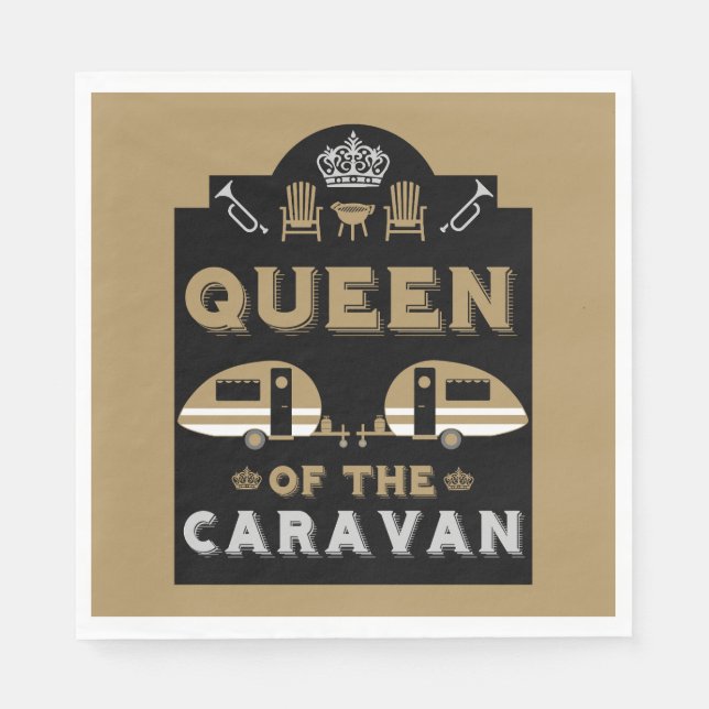 Guardanapo De Papel Rainha da Caravana (Frente)