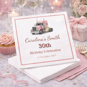 Guardanapo De Papel Rainha da Estrada Aniversário Mulher Motorista de 