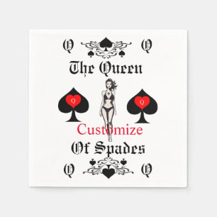 Guardanapo De Papel Rainha de Espadas Tarot Card Thunder_Cove