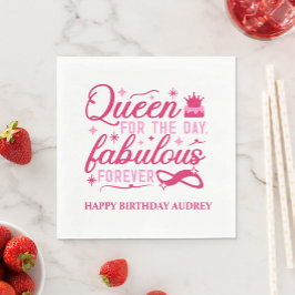 Guardanapo De Papel Rainha do Dia Aniversário Personalizado