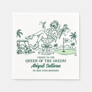 Guardanapo De Papel Rainha do Golfe de 90 Anos Acessível