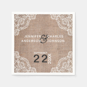 Guardanapo De Papel Raio de Tecido Russo Burlap Nápoles