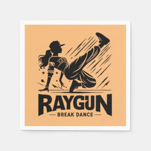 Guardanapo De Papel Raio Raygun, revólver, dança (Frente)