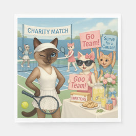 Guardanapo De Papel Raiser de Fundo de tênis para Cat Lovers