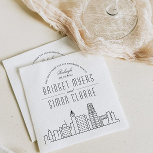 Guardanapo De Papel Raleigh Deco Skyline Casamento Nápoles