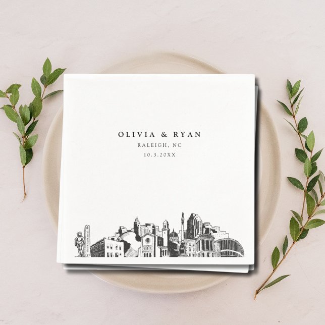 Guardanapo De Papel Raleigh Wedktail Napkin (Raleigh wedding napkins)