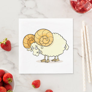 Guardanapo De Papel Ram Sheep Paper Napkins
