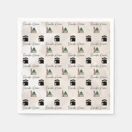 Guardanapo De Papel Ramadan Kareem Napkins – Kaaba & Masjid al Nabawi
