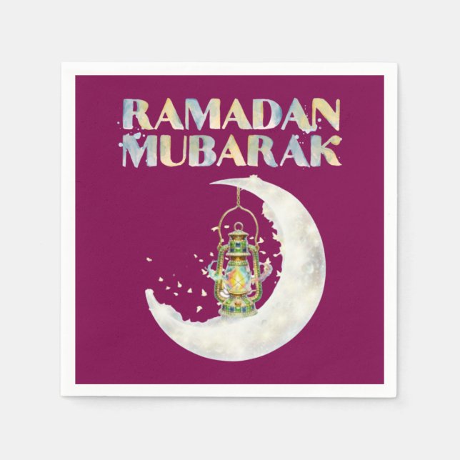 Guardanapo De Papel Ramadão Mubarak (Frente)