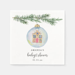 Guardanapo De Papel Ramal de inverno com chá de fraldas de brinquedo