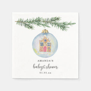 Guardanapo De Papel Ramal de inverno com chá de fraldas de brinquedo