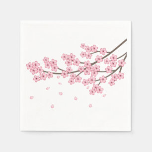 Guardanapo De Papel Ramificação do Flor do Cereja Sakura Japonês