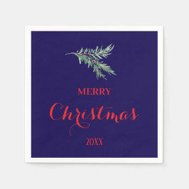 Guardanapo De Papel Ramo de árvore de abetos modernos para o Natal