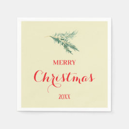 Guardanapo De Papel Ramo de árvore de abetos modernos para o Natal