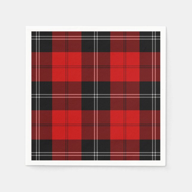 Guardanapo De Papel Ramsay tartan red xadrez (Frente)