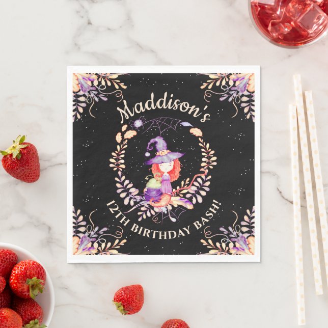 Guardanapo De Papel Rapariga Bruxa Watercolor (Insitu)