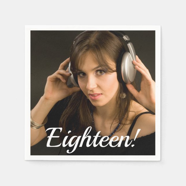 Guardanapo De Papel Rapariga do 18.º aniversário do programa personali (Frente)