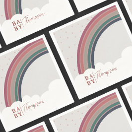 Guardanapo De Papel Rapariga do Chá de fraldas Arco-Íris sem som