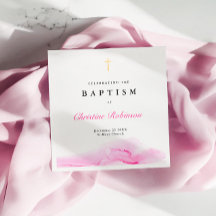 Rapariga Rosa Ink Christening Baptism Dourado Cros