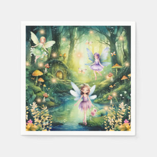 Guardanapo De Papel Raparigas Encantadas Florestas Fairies Aniversário