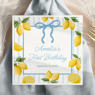 Guardanapo De Papel Raparigas Whimsical Blue Arco Lemon Amalfi Anivers