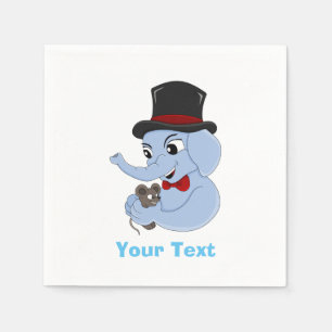 Guardanapo De Papel Rapazes bonitos de desenho animado de elefante
