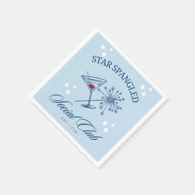 Guardanapo De Papel Rapazes coquetéis do dia 4 de julho (Canto)