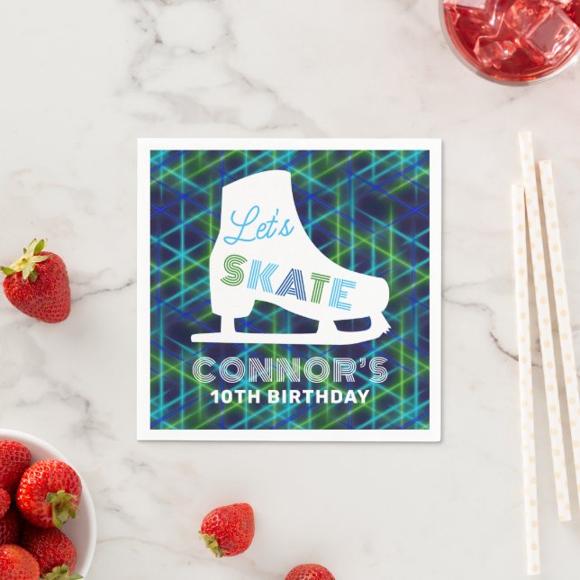 Guardanapo De Papel Rapazes, Festa de aniversário de gelo Neon (Insitu)