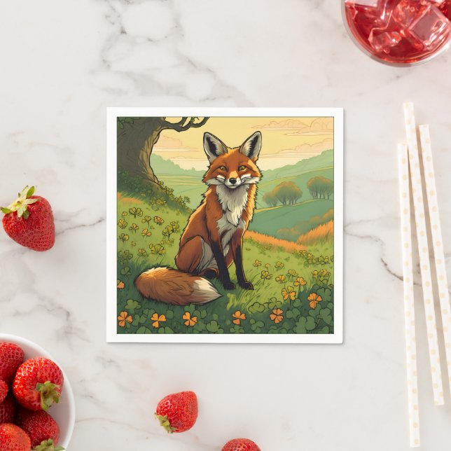 Guardanapo De Papel Raposa nos Camarões (Insitu)