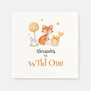 Guardanapo De Papel Raposa Selvagem Úmida Primeiro Aniversário