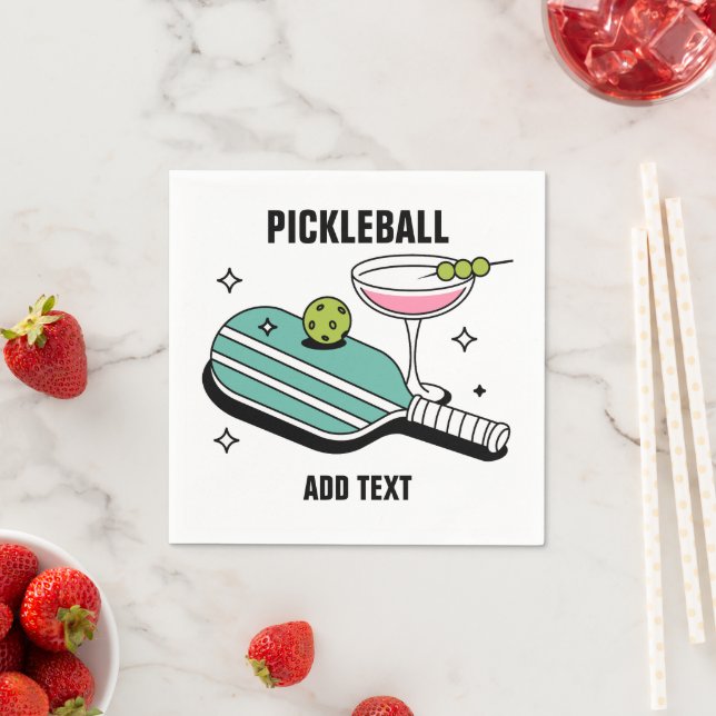Guardanapo De Papel Raque de Pickleball e Coquetel (Insitu)