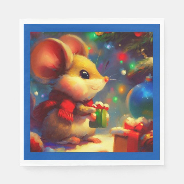 Guardanapo De Papel Rato de Natal 2 (Frente)