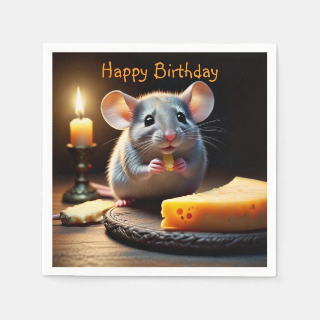 Guardanapo De Papel Rato Pequeno Doce (Frente)