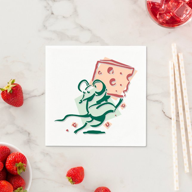 Guardanapo De Papel Rato Tomando Papel Queijo Napkins (Criador carregado)