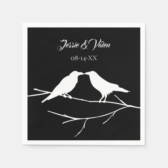 Guardanapo De Papel Ravens Gothic Wedding (Frente)