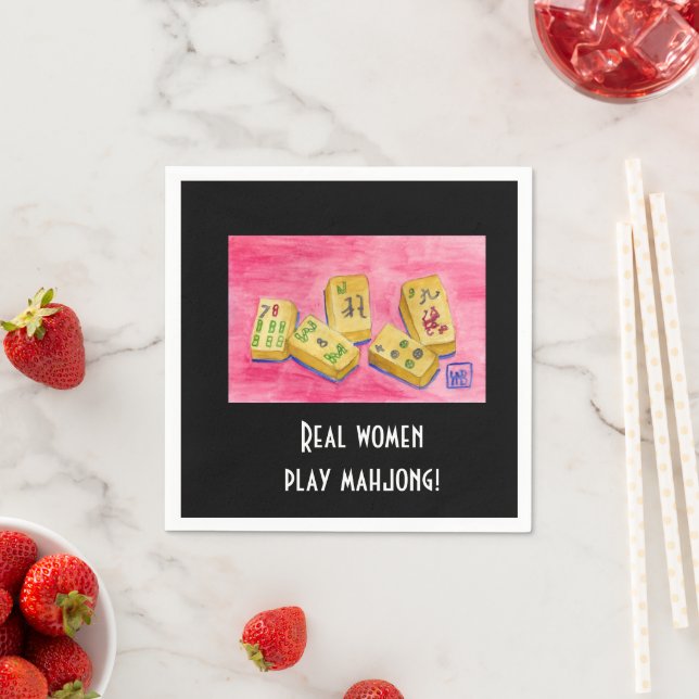 Guardanapo De Papel Real Women Play Mahjong (Insitu)