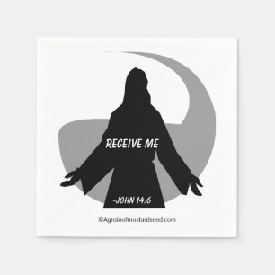 Guardanapo De Papel Receba-me citações de Bíblia John 14:6