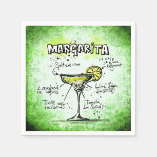 Guardanapo De Papel Receita da bebida de Margarita