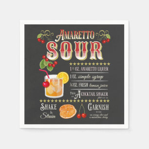 Guardanapo De Papel Receita de Amaretto Sour