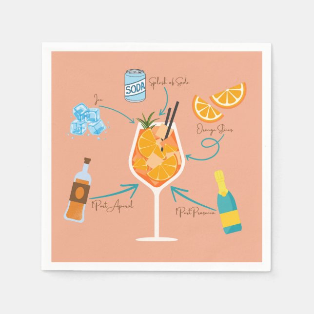 Guardanapo De Papel Receita de Aperol (Frente)