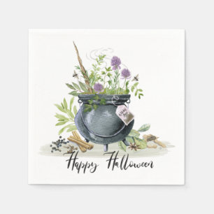 Guardanapo De Papel Receita de caldeirão de Halloween Moderno 1