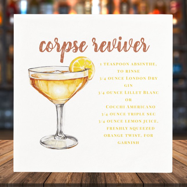 Guardanapo De Papel Receita de Coquetel Corpse Reviver (Criador carregado)